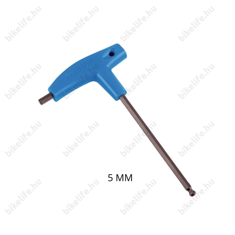 T-nyelű 5mm-es imbuszkulcs szögben is használható
