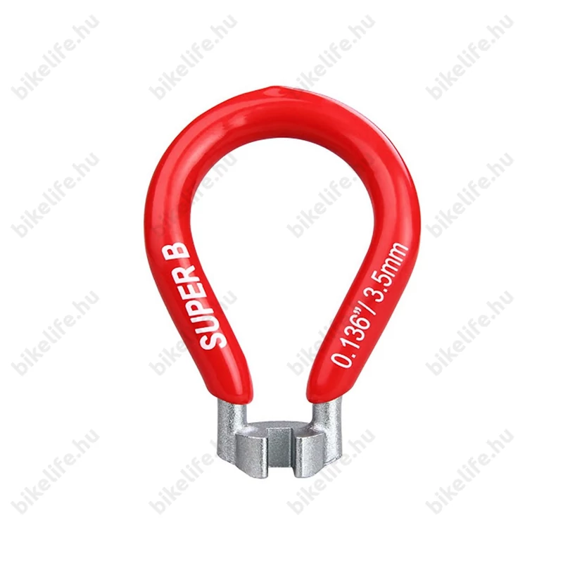 SuperB küllőkulcs piros 3,5mm-es küllőanyához