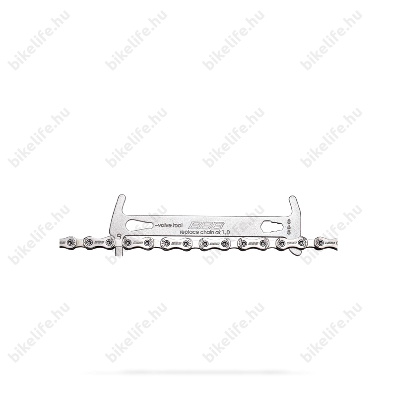 BBB Chainchecker BTL-125 multifunkciós láncnyúlás mérő szerszám rovátkákkal,5/6/8mm kónusz nyílás