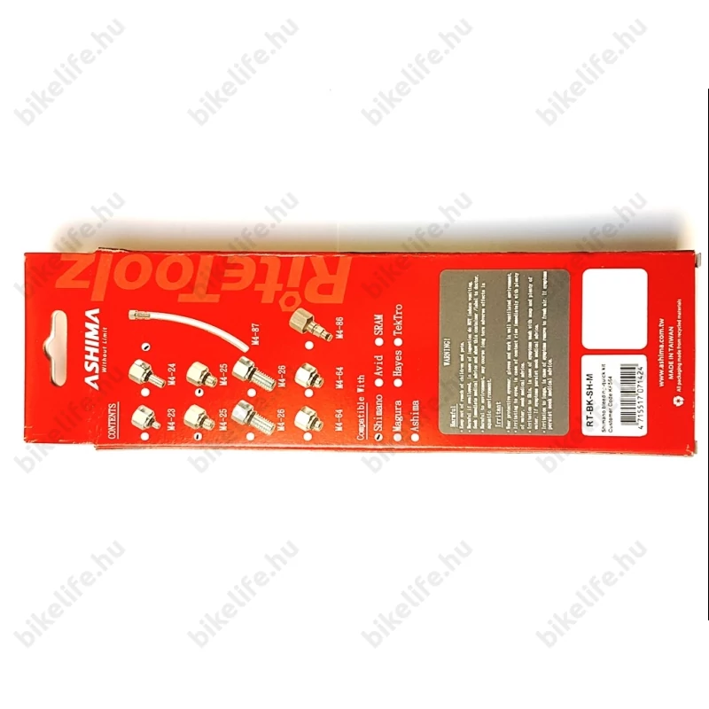 Ashima légtelenítő készlet Shimano tárcsafékekhez 1 dl árványi (mineral) olajjal