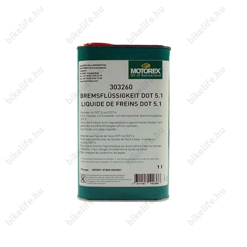 Kenőanyag fékolaj Motorex DOT 5.1 180 fokos forráspont /DL