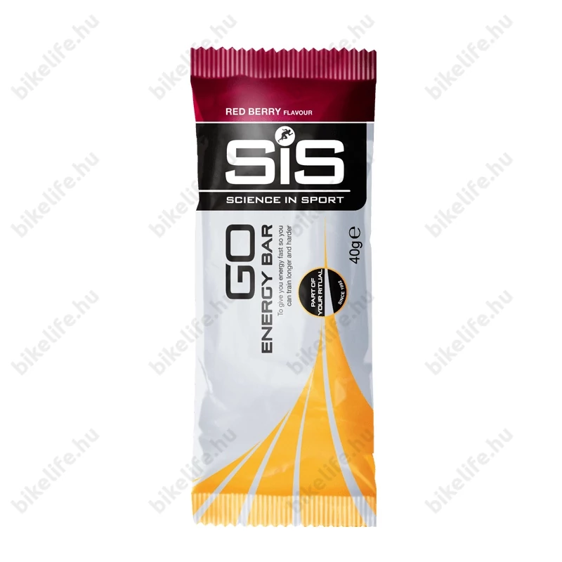 SIS GO energiaszelet, Go Energy Bar, 40g piros gyümölcs íz