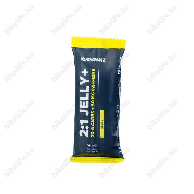 4Energy Jelly+ Bar citromos zselészelet 50mg koffeinnel és kétféle szénhidráttal 25 gramm