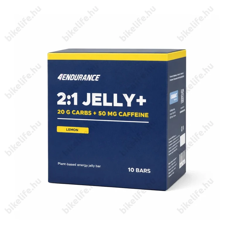 4Energy Jelly+ Bar citromos zselészelet 50mg koffeinnel és kétféle szénhidráttal 25 gramm