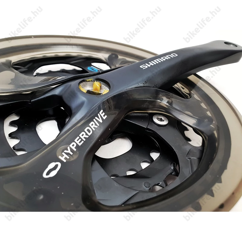Shimano Acera FC-M361 trekking/cross hajtómű 48/38/28-es fogszám, négy.kúp, 175mm-es, láncvédős, fek