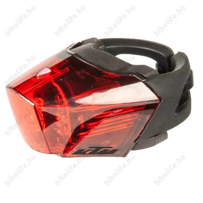 KTM COMP Light akkus hátsó lámpa LED fényforrás, USB tölthető, szilikonpántos, fekete