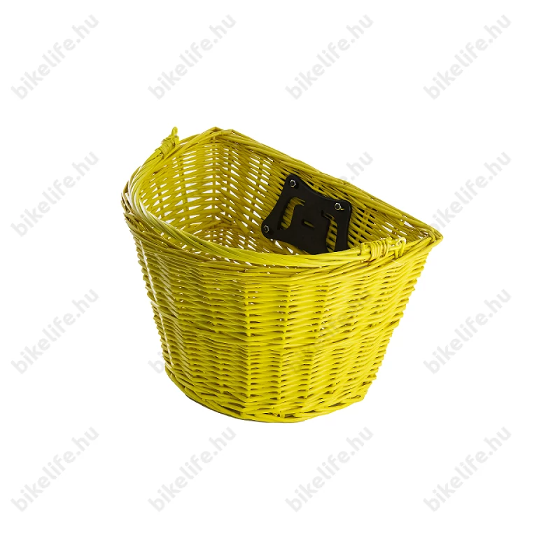Ridepositive Natural sárga rattan kerékpáros első kosár gyorsrögzítővel
