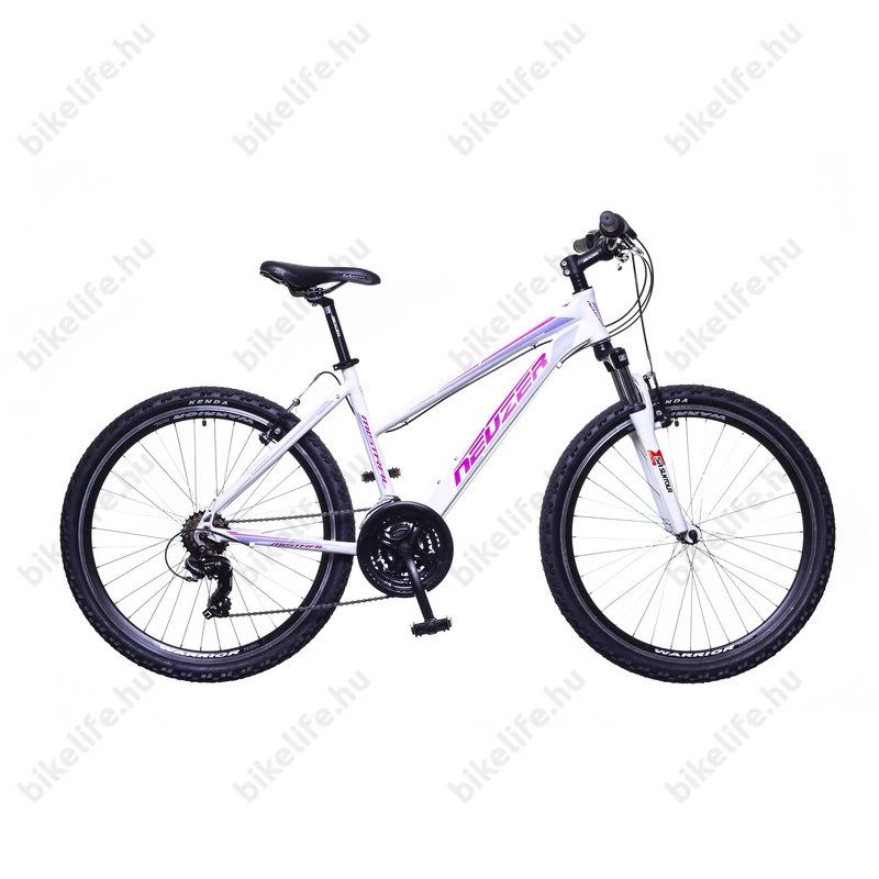Neuzer Mistral 30 női MTB kerékpár 21 fokozatú váltó, teleszkóp, fehér/pink/lila 19