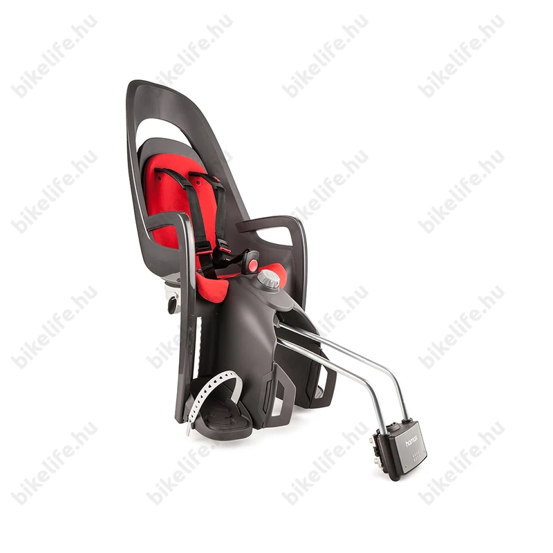 Hamax Caress gyerekülés hátsó vázra 22kg-ig terhelhető, szürke/piros