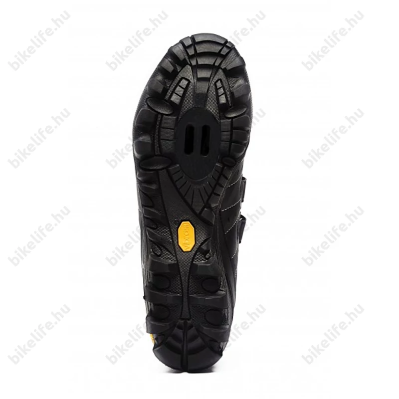 FLR Bushmaster MTB cipő, 3 tépőzáras, vibram talp, 42-es méret, fekete/ezüst
