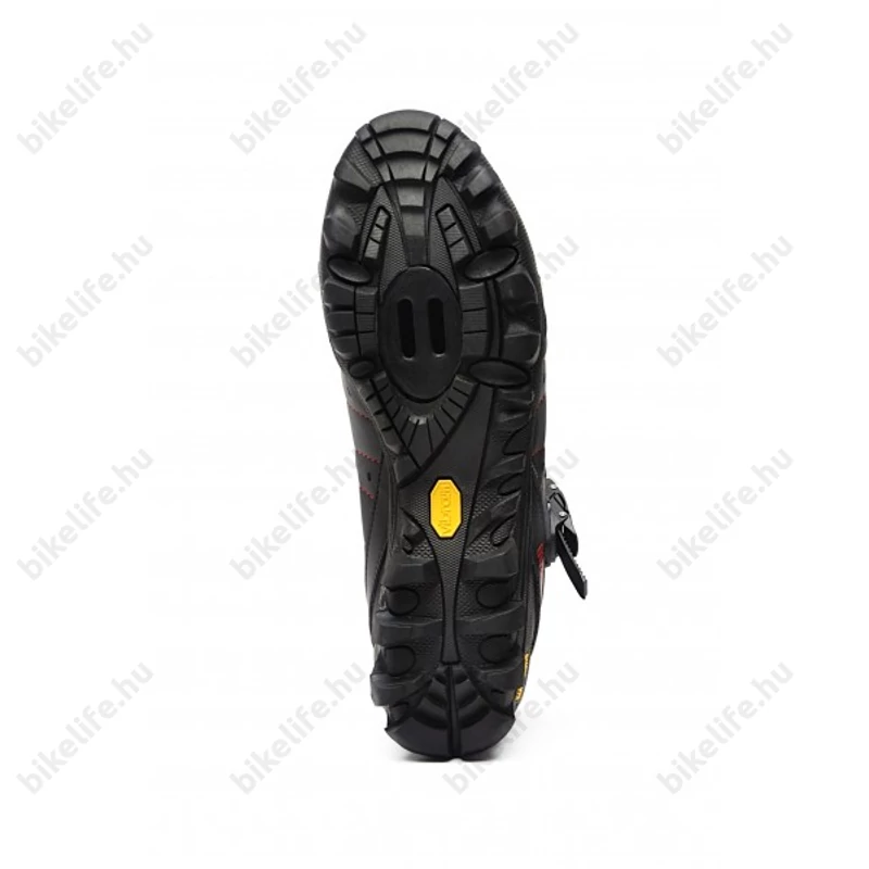 FLR Bushmaster PRO MTB cipő, csatos rögzítés, vibran talp, 47-es méret fekete/piros