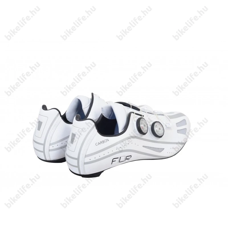 FLR Elite Road F-XX II Pro Tour országúti cipő, karbon talp, ATOP damilos fűző, fehér, 42-es méret