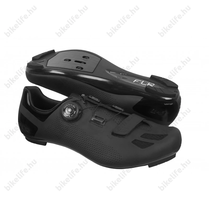 FLR Elite Road F-11 II országúti cipő, karbon talp, Reel Knob damilos fűző, 41-es méret, fekete