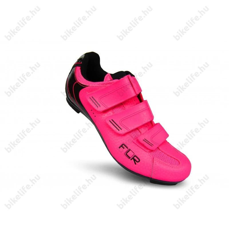 FLR Pro Road F-35 országúti cipő, 3 tépőzáras, Fluo pink, 40-es