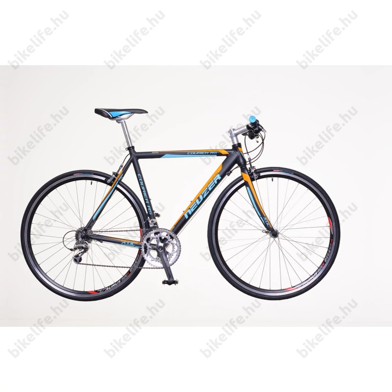 Neuzer Courier RS fitness kerékpár 18 fokozatú Shimano 105/Tiagra váltórendszer, fekete/cián/narancs 58cm