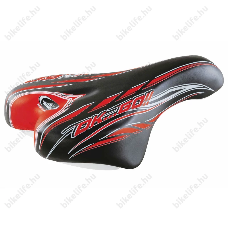 Monte Grappa gyerek nyereg fiú, fekete/piros 14-16-18-as gyerek kerékpárokhoz