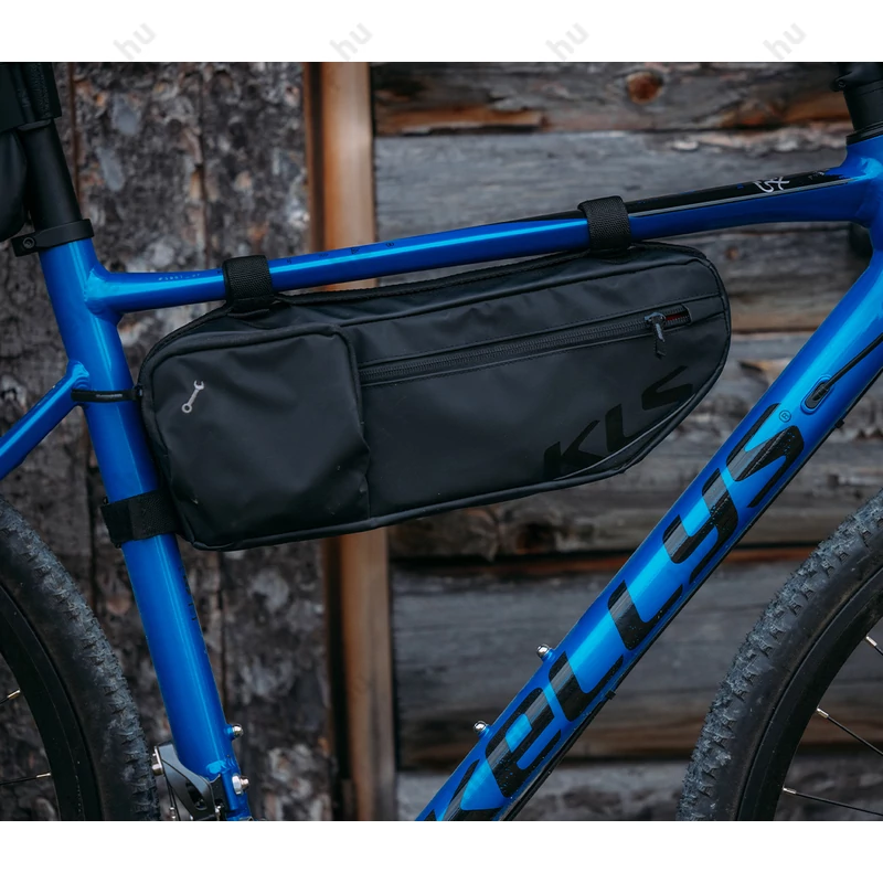 Kellys MAYA 020 3L váztáska 2 fő részes+ 1szerszámos, fekete tarpaulin anyag