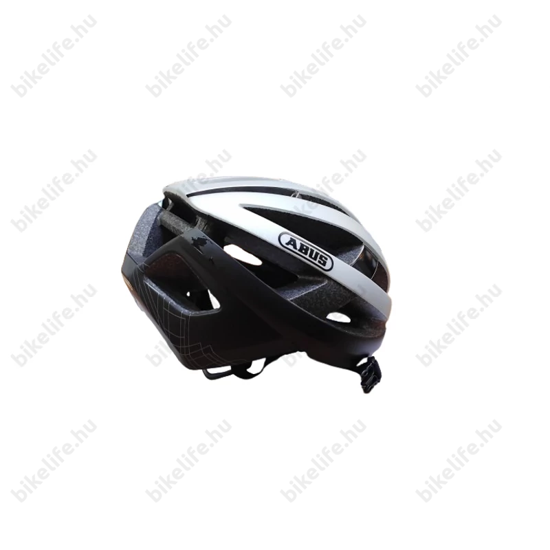 Abus Viantor Road kerékpáros bukósisak L-es 58-62cm fényes ezüst (festés sérült)