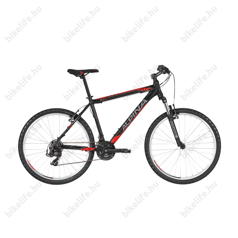 Alpina Eco M20 Black férfi MTB kerékpár 21 fok. TY500 váltó, alumínum váz, teleszkóp, 13,5