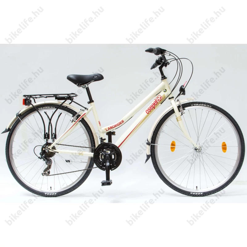 Csepel Landrider női trekking kerékpár Shimano RS/TX váltó, duplafalú abroncs, krémfehér 19