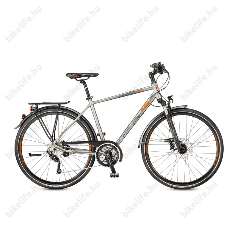 KTM Life Tour Light 2017 férfi trekking kerékpár, 30 fok. DeoreXT váltó, tárcsafék, mattezüst 56cm