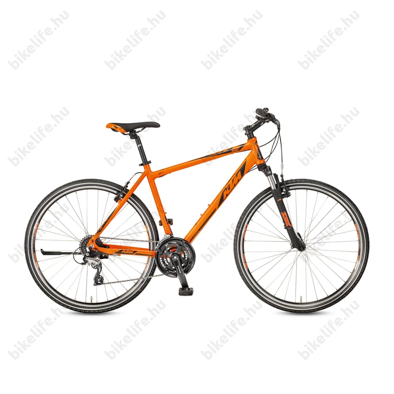 KTM Life One 2017 férfi cross kerékpár, 24fokozatú, Shimano Acera, matt narancs-fekete, 56cm