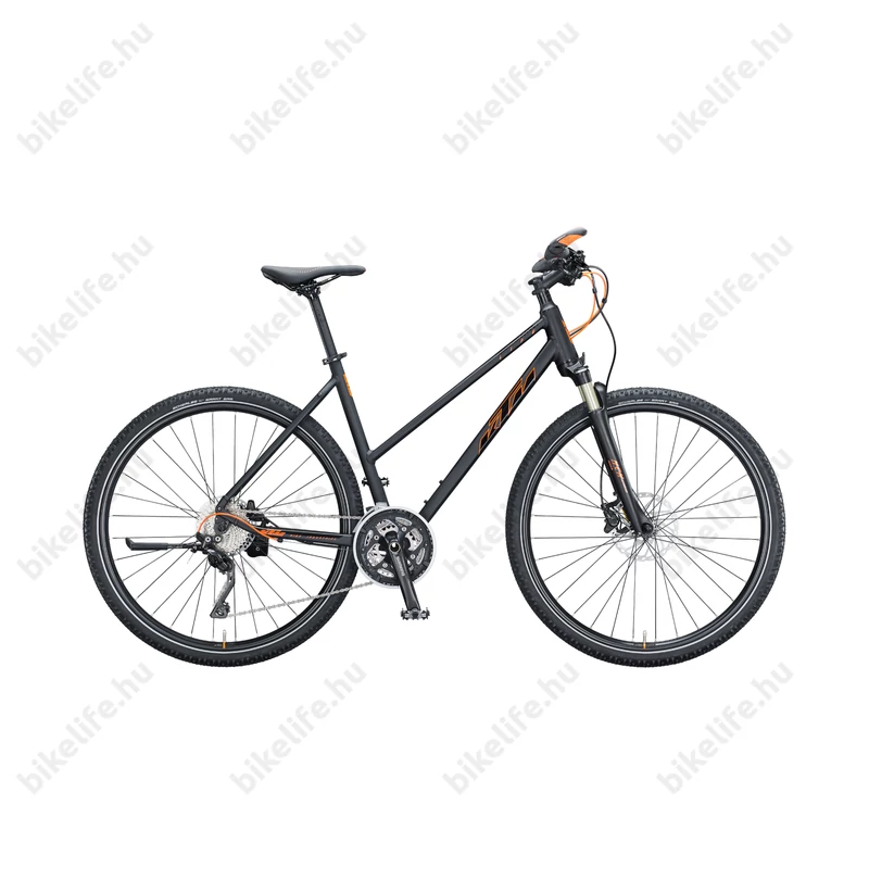 KTM Life 1964 Cross női cross kerékpár 30 fokozatú Deore XT váltó, hidr.tárcsafék, fekete 46cm