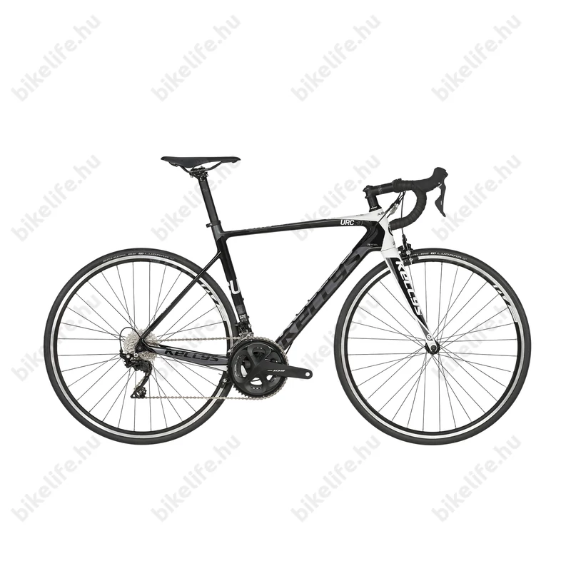 Kellys URC 30 Black/White országúti kerékpár 22 fokozatú 105 váltó, karbon váz+villa, M (52cm)