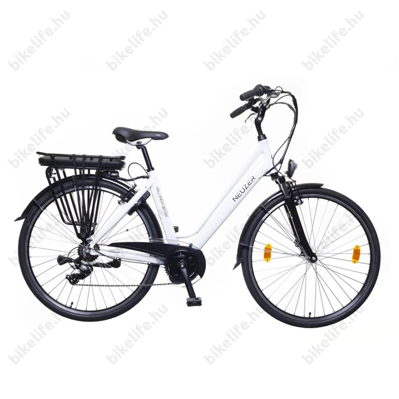Neuzer Hollandia Optima Deluxe alumínium ebike 60Nm-es középmotorral és 468Wh akkumulátorral fehér 18