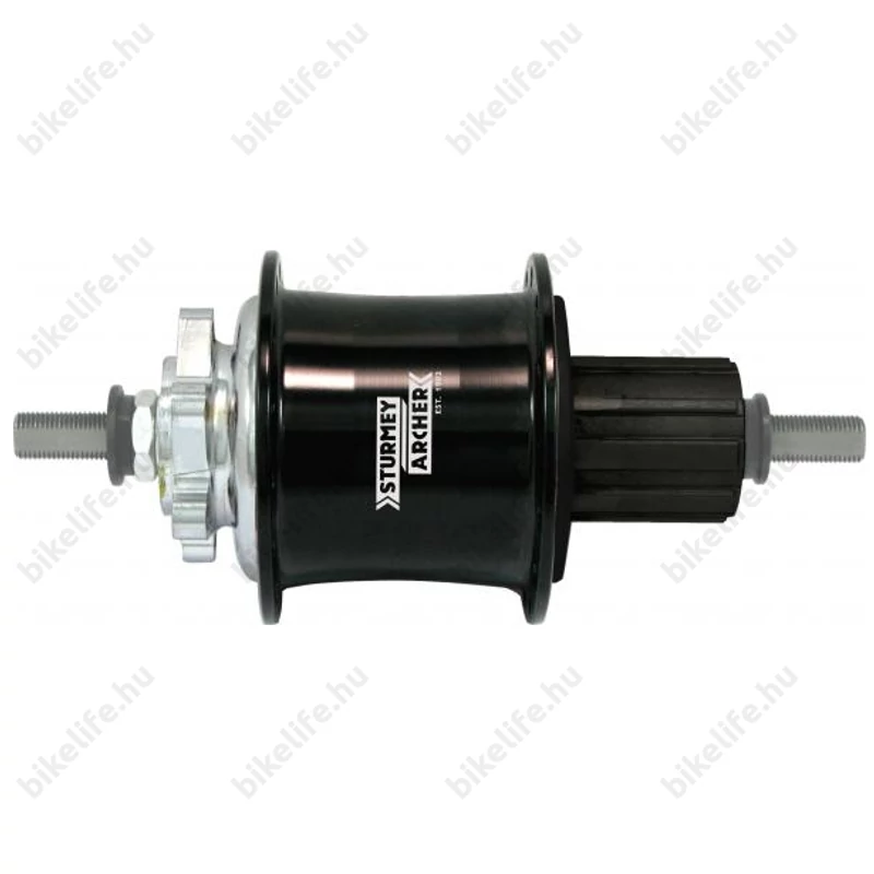 Sturmey Archer CSRK3 3-as tárcsafékes agyváltó, kazettás (8/9-es kazettához), fekete,váltókar nélkül