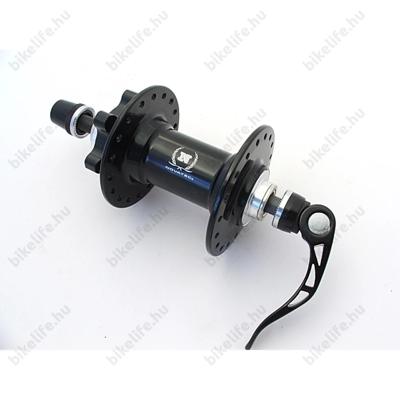 Novatec D361SB/A első agy 36lyukas, 9mm-es gyorszárral, tárcsafékes, iparicsapágyas, fekete