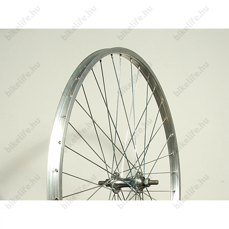 MTB első kerék acél agy, alumínium felni