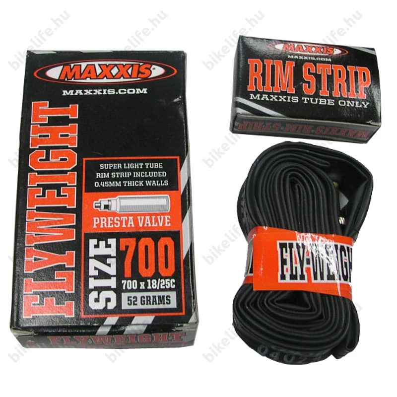 Maxxis Fly Weight országúti tömlő, belső gumi 622-18/25 53g 36mm-es szelep