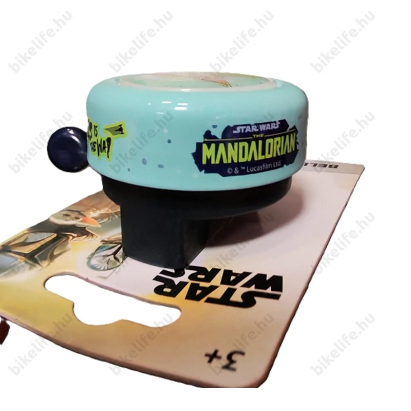 Disney Star Wars Mandalori csengő baby yoda mintával türkiz színben