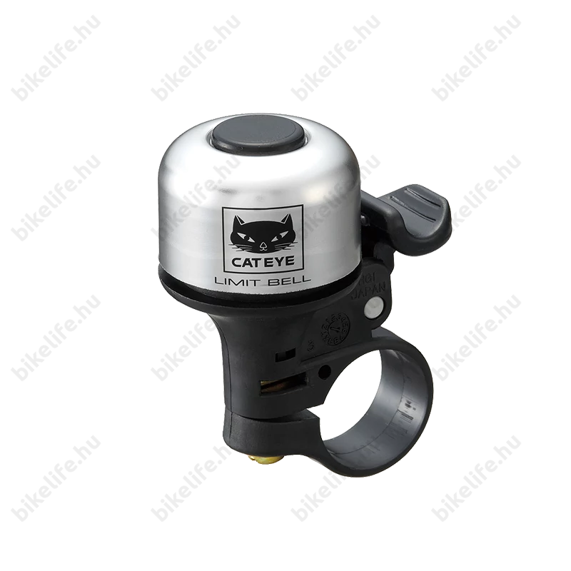 Cateye PB800 csengő, pöccintős, minden kormány átmérőre alkalmas, ezüst