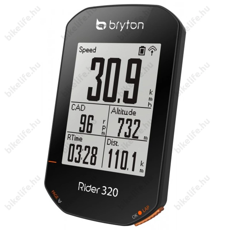 Bryton 320T GPS kilométeróra 72+ funkciós szett +HR öv+Cad senzor fekete