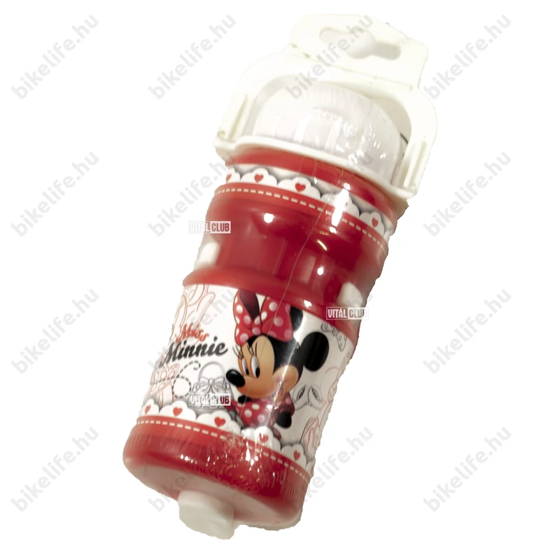 Disney Minnie egér kulacs piros/fehér + tartó!!! 350ml