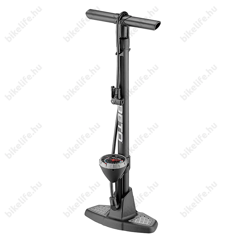 Kerékpár műhelypumpa Beto 11.0, nyomásmérős, 11bar teljesítménnyel, fekete