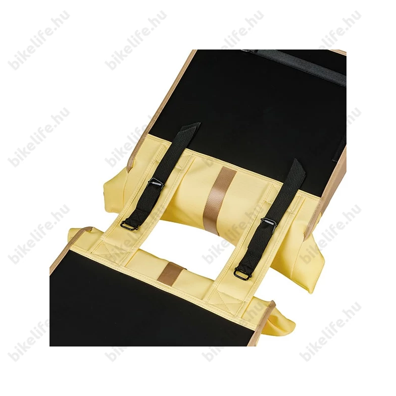 Basil Vive Double Pannier csomagtartóra szerelhető MIK táska 2 részes 35 l, homokszínű/sárga