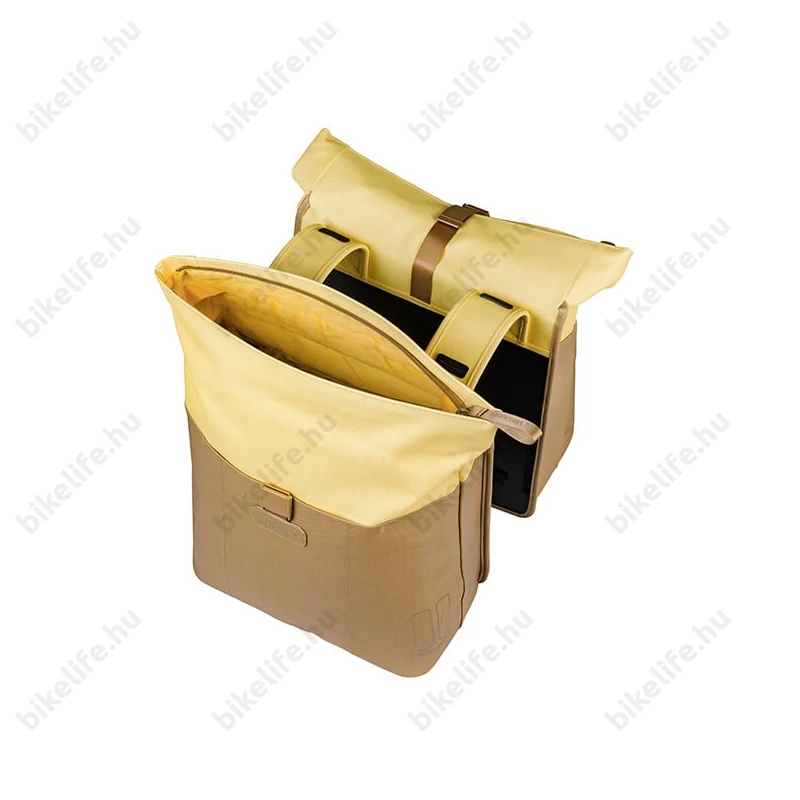 Basil Vive Double Pannier csomagtartóra szerelhető MIK táska 2 részes 35 l, homokszínű/sárga