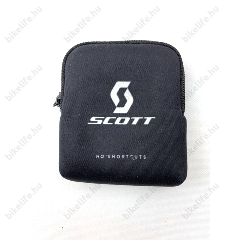 Ajándéktárgy Scott zipzáras tárca fekete színben fehér logóval