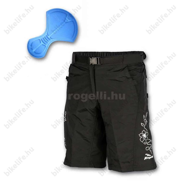 Rogelli MELFI női szabadidős MTB nadrág, kivehető betéttel, fekete M