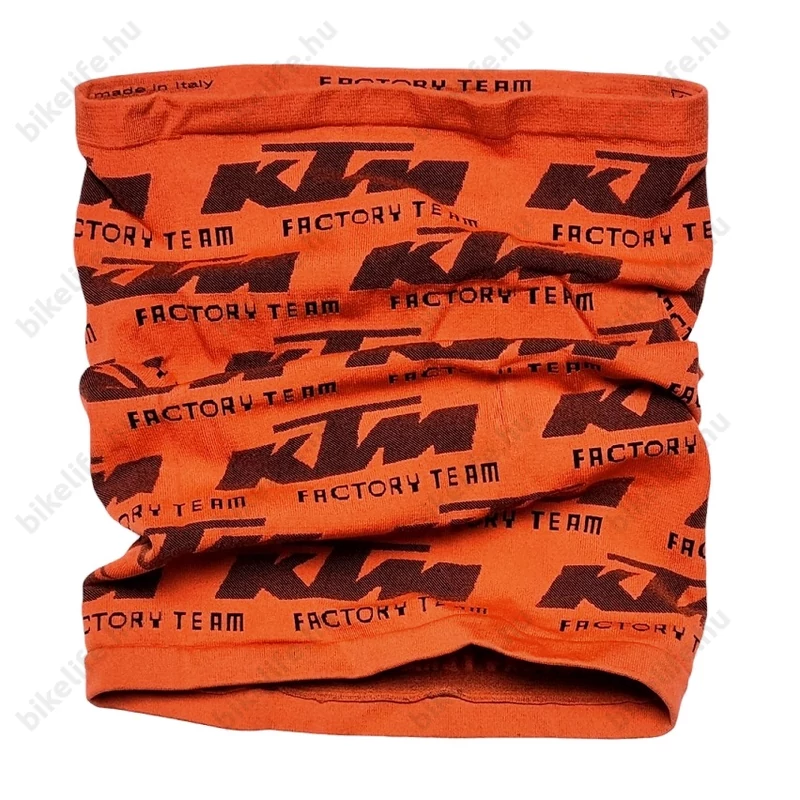 KTM Factory Team multifunkcionális sál varrásmentes fekete/narancs
