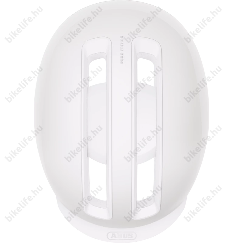 Abus HUD-Y felnőtt városi bukósisak In-Mold, mágneses hátsó lámpa, pure white M (54-58cm)