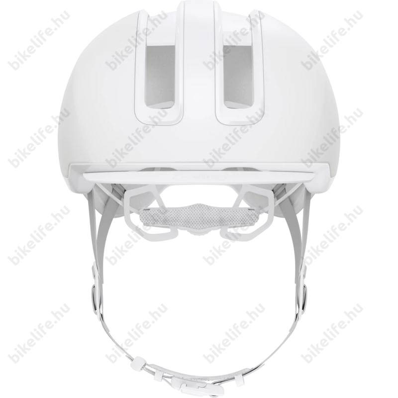 Abus HUD-Y felnőtt városi bukósisak In-Mold, mágneses hátsó lámpa, pure white M (54-58cm)