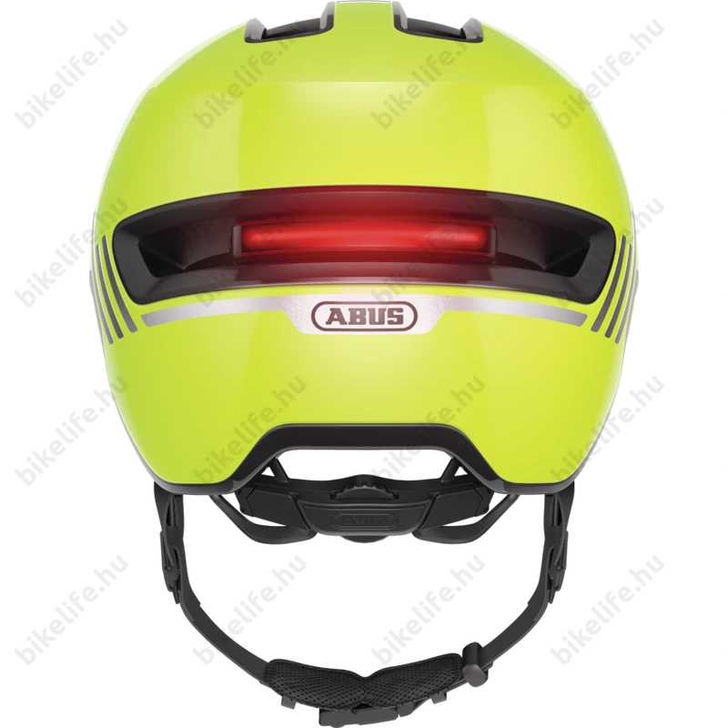 Abus HUD-Y felnőtt városi bukósisak In-Mold, mágneses hátsó lámpa, signal yellow L (57-61cm)