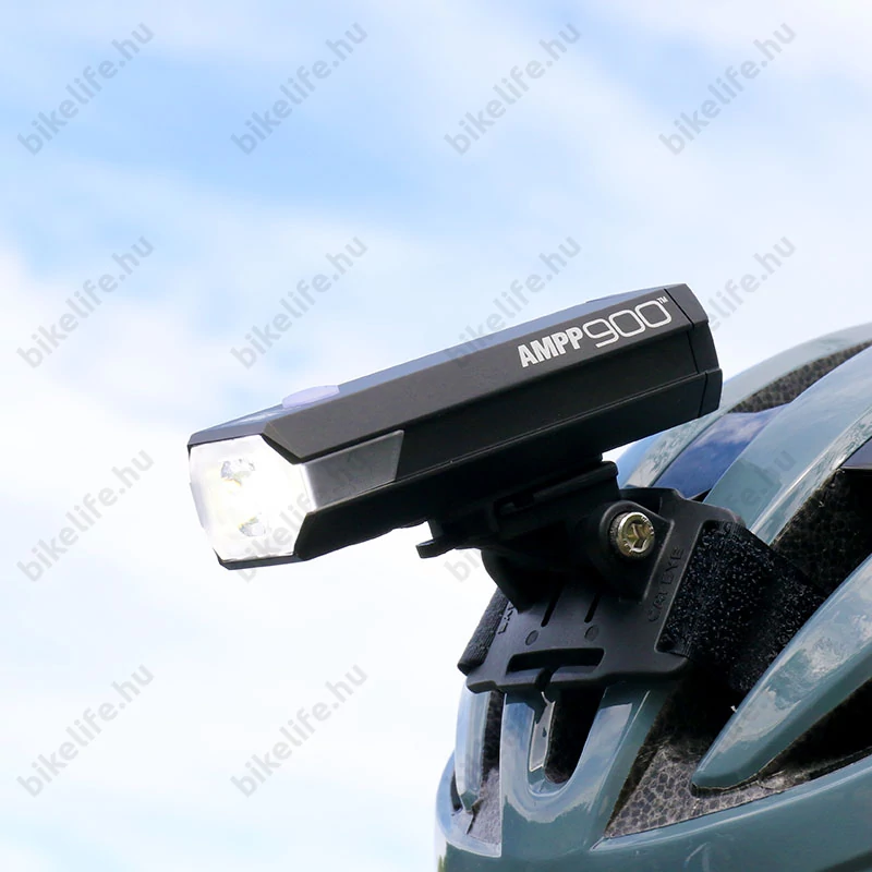 Cateye AMPP1100 HL-EL1100RC 2LED-es elsőlámpa USB-ről tölthető 1100 Lumen fényerő 5funkció, csak bukósisak adapterrel