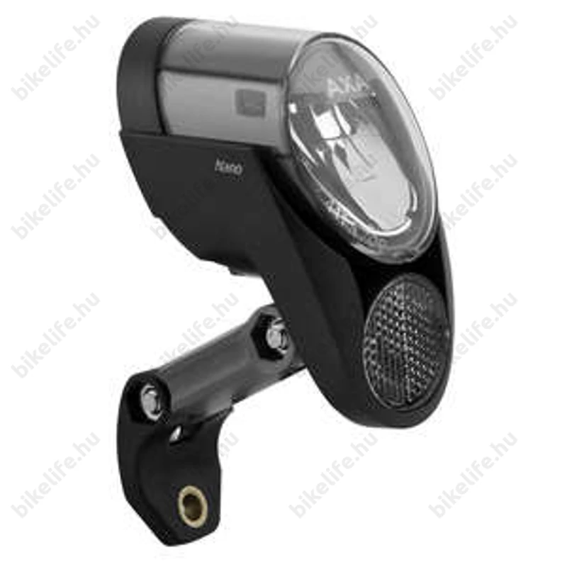 AXA Nano50 dinamós első lámpa LED-es, 50LUX, állófény, 75m-re világít,fényvisszaverővel