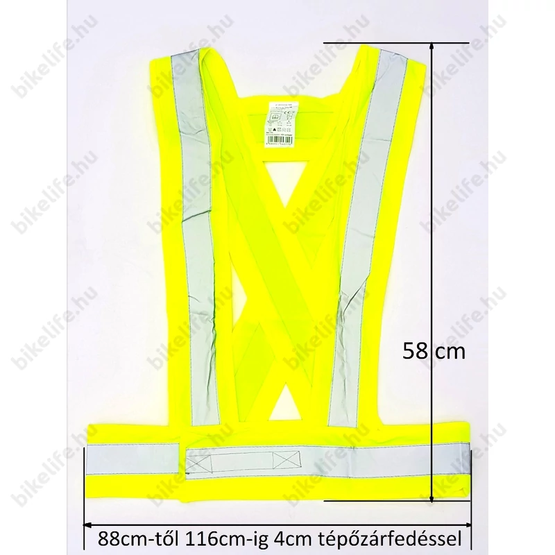 A fényvisszaverő mellény két legfontosabb mérete 