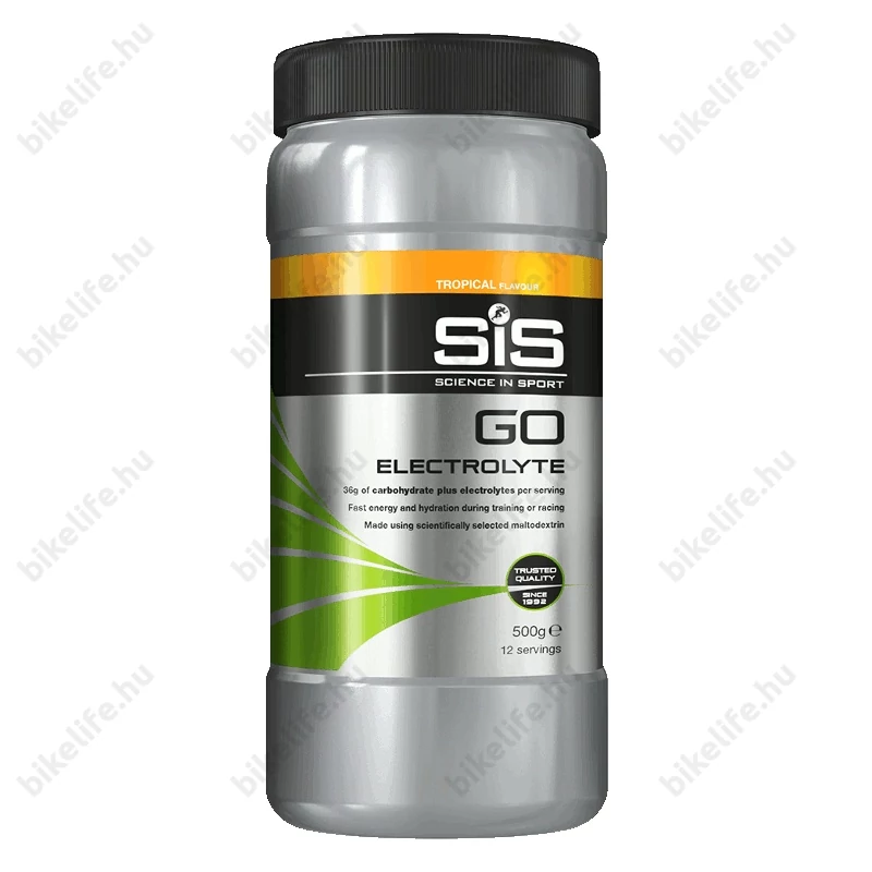 SIS GO elektrolit italpor, GO Electrolyte, 500g. (12 adag) trópusi gyümölcs íz